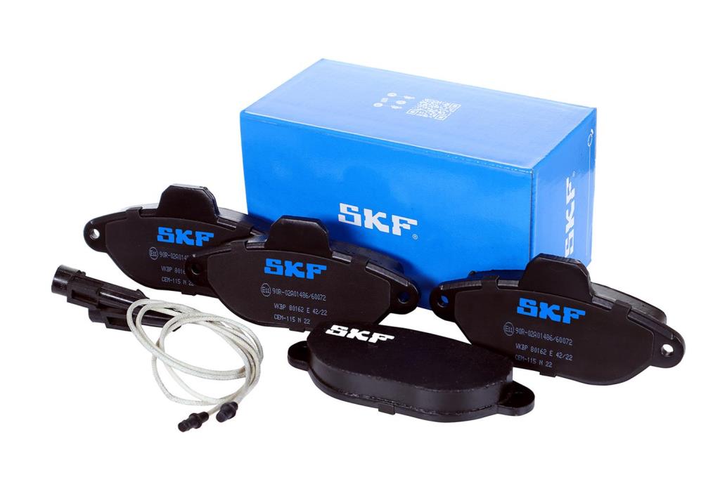 Jeu de 4 plaquettes de frein SKF ref. VKBP 80162 E